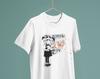 Banksy Gas Mask Girl / Heavyweight Cotton Unisex T Shirt with Print Tee Top