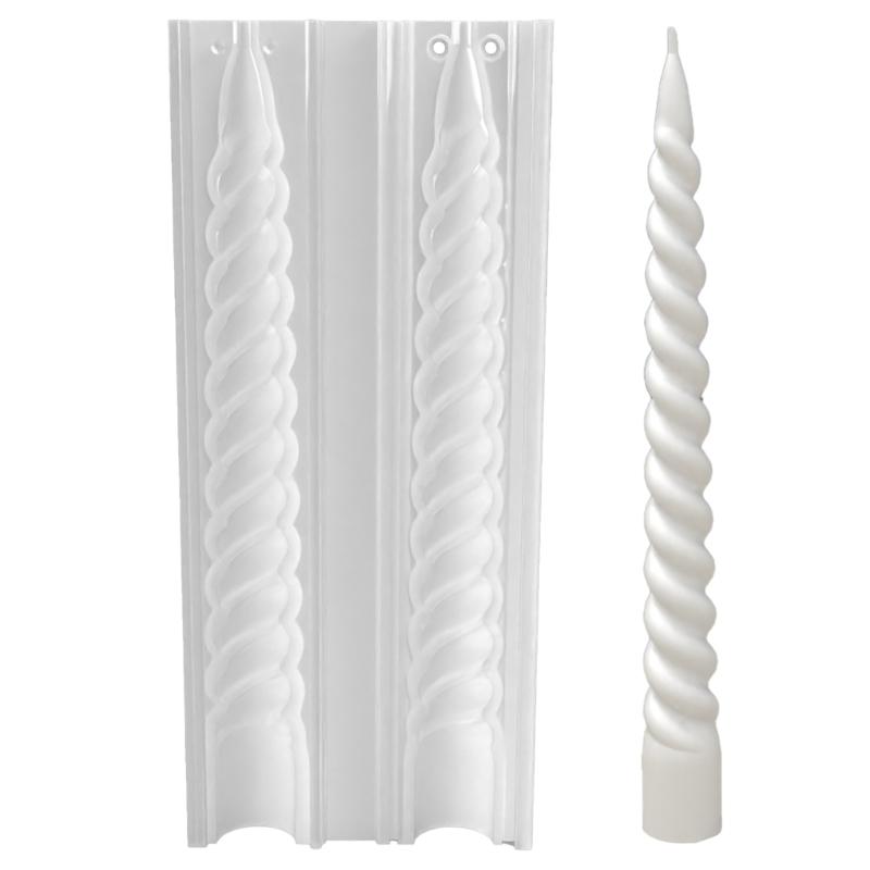 Twisted Rod Candle Molds Handmade Spirals Cylinder Silicone Molds Resins Mould Scented Candle Making Molds DIY Craft