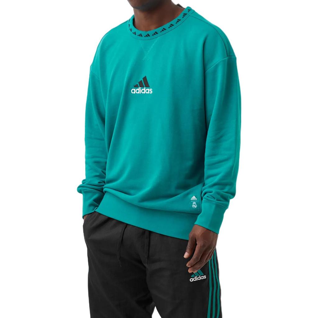 adidas Sweatshirts Men's Green Crew Neck Moderate Regular GR4255