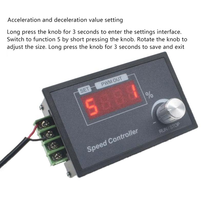 Gleichstrom 6-60V PWM Motor Drehzahlregler Mit Encoder-Drehknopf Steuerung Einstellbare Frequenz Für Motorsteuerungen