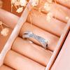 Cute Female Small White Zircon Stone Ring Silver Color Cross Engagement Charm Wedding Jewelry For Women