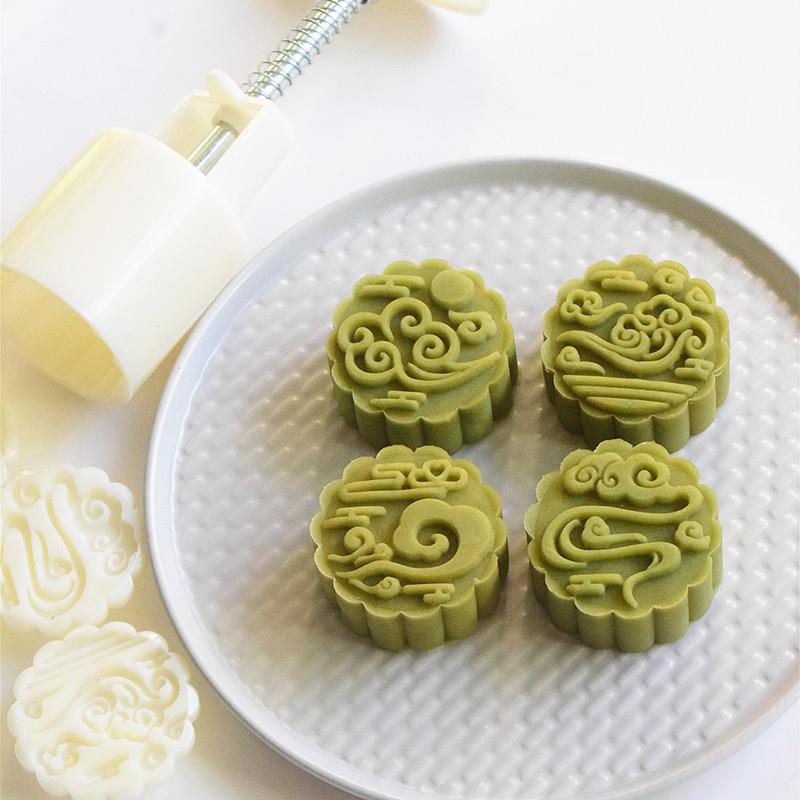 Mooncake Mold Flower Shape Mid-Autumn Festival Mold Plungers Pastry Fondant Decoration Tools