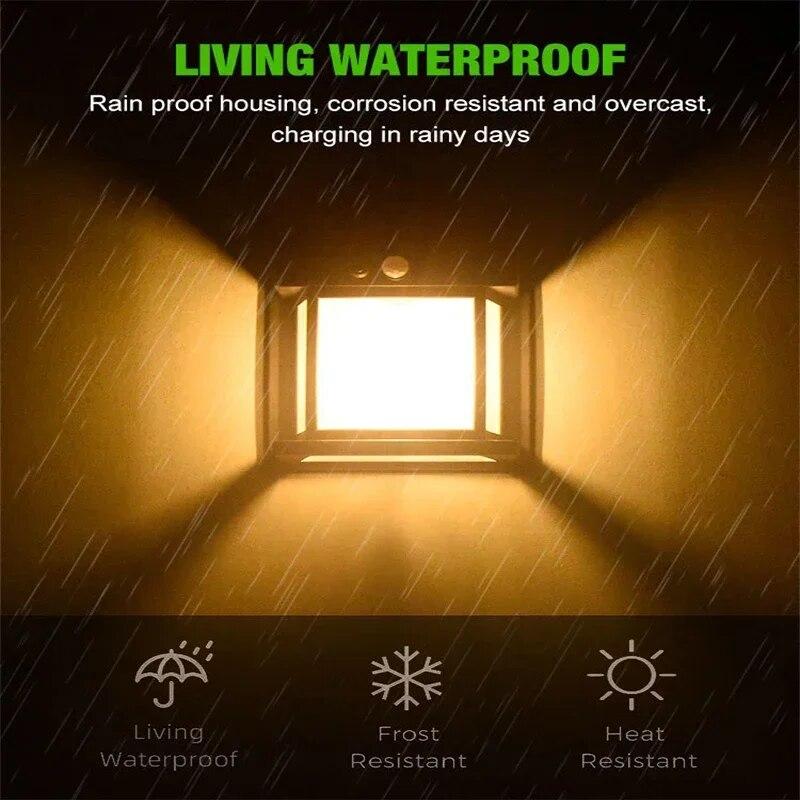 Outdoor Solar Wall Lamp Waterproof Tungsten Filament Lamp Induction Lamp Household Garden Wall Light Villa Lighting Night Light