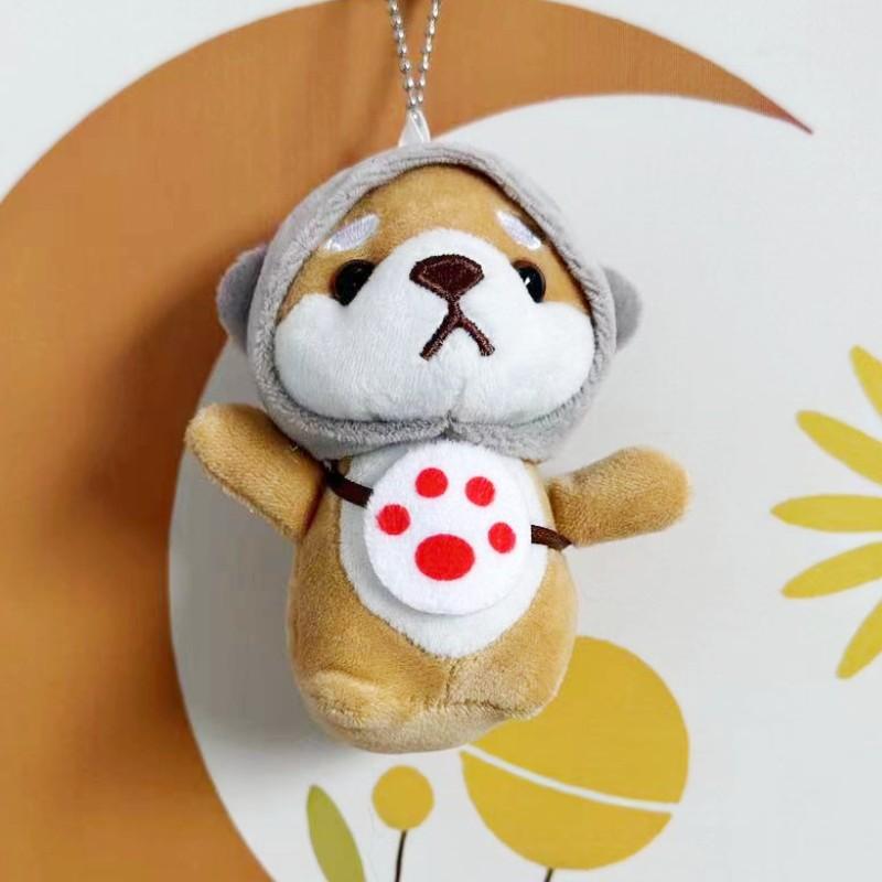 Cute Puppy Akita Dog Little Fox Plush Toy Corgi Small Mini Doll Hanging Decoration