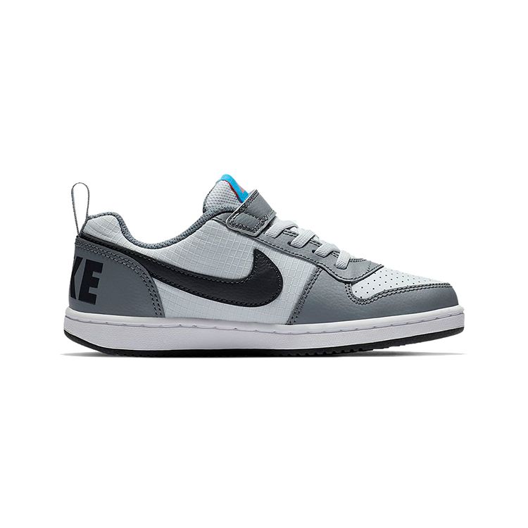 Nike Court Borough Low Casual Lightweight Non-Slip Low-Top Kids Skate Shoes Kids Sneaker Gray Blue 870025-006