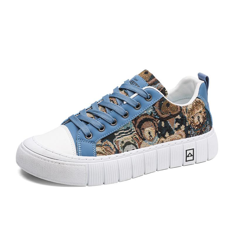 Men's shoes canvas shoes summer breathable 2024 new niche design trend board shoes middle school students sports and leisure cloth shoes