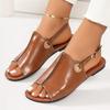 Women's Sandals Summer  Trends  Buckle Women's Outdoor Beach Roman Shoes Simple Handmade  Brand Women's Shoes