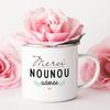 Merci Nounou Printed Mugs Creative Coffee Tea Cups Drink Water Milk Cup Enamel Mug School Home Handle Drinkware Gifts for Nounou