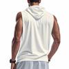 Gilet à Capuche Homme Sans Manches Été Bretelles Larges Couleur Unie Séchage Rapide Hauts de Sport Tenue Quotidienne