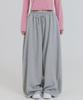 PIANER Cut-Out Stitch Balloon Sweatpants (Melange)