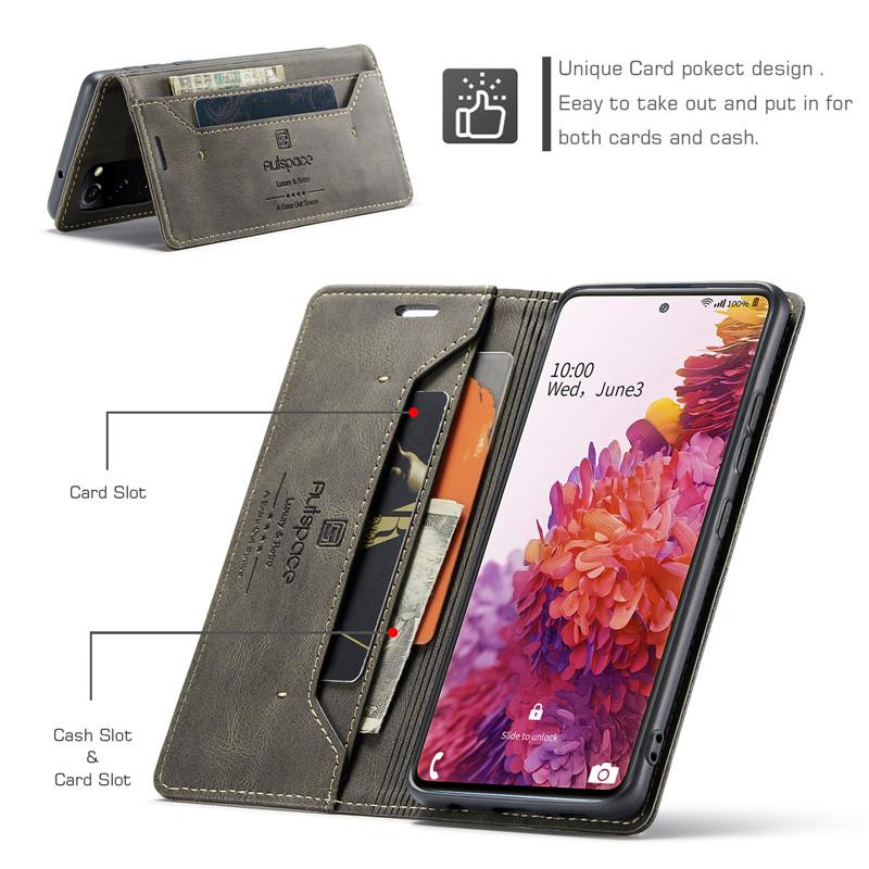 For Samsung Galaxy S20 FE Case Wallet Magnetic Card Flip Cover Galaxy S20 FE 5G Case Luxury Leather Phone Case Cover Stdnd