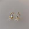 New Design Irregular U-Shaped Earrings For Women Dainty Zircon Earring Girls Birthday Party Wedding Fashion Jewelry Gift
