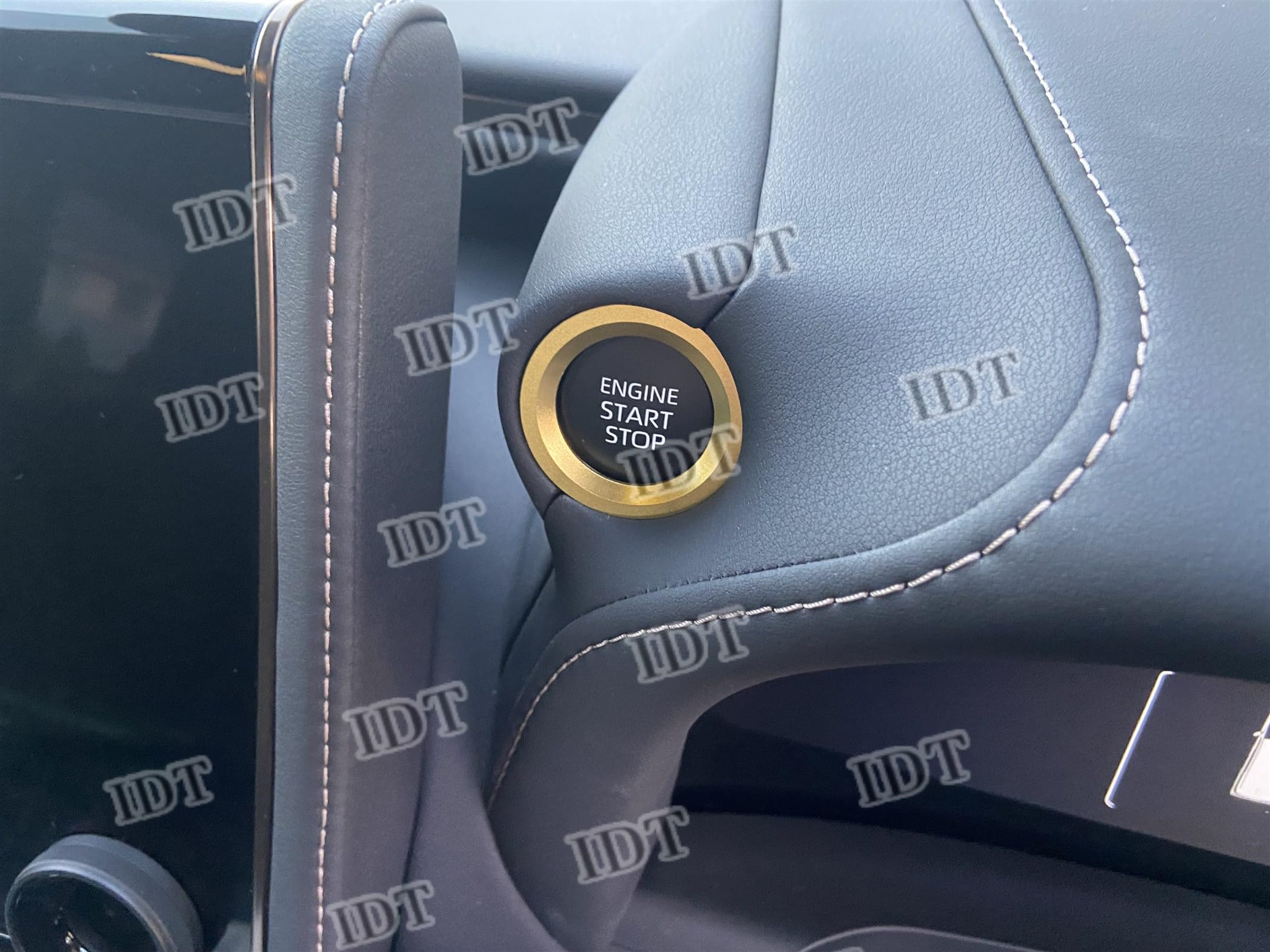 

IDT 40 Series Alphard Parts Aluminum Engine Button Ring Garnish Intelligent Panel Easy Installation золотой