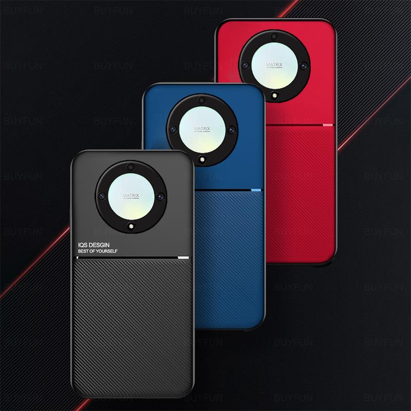 Magnetic Phone Case For Honor X9a 5G Matte Soft Silicone Frame Cover For Honor X9a x 9 a HonorX9a Shockproof Shell Coque 6.67in