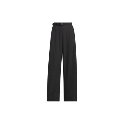 W Fustl Pants 3 Solid Color Logo Loose Knit Sports Pants Women Pants Black IZ0607