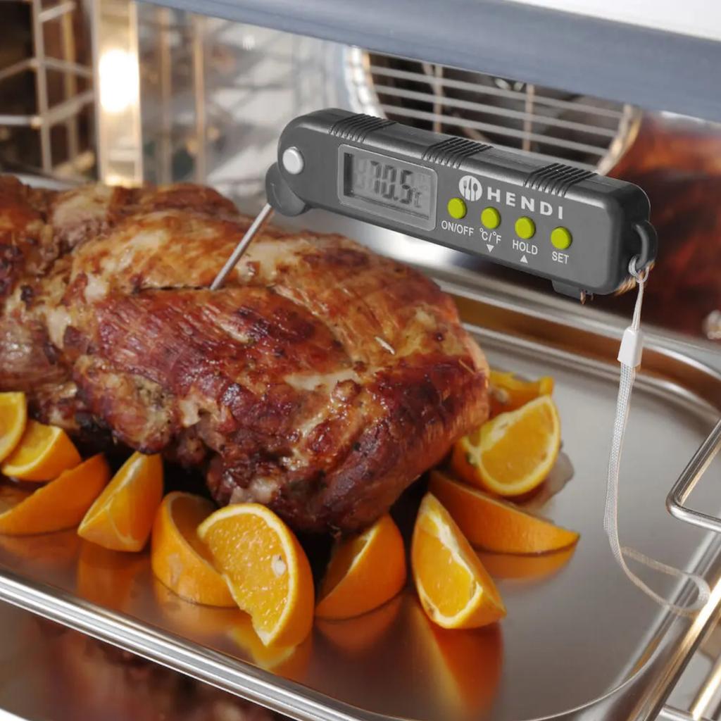 Digital Food Thermometer With Foldable Probe - Hendi 271308