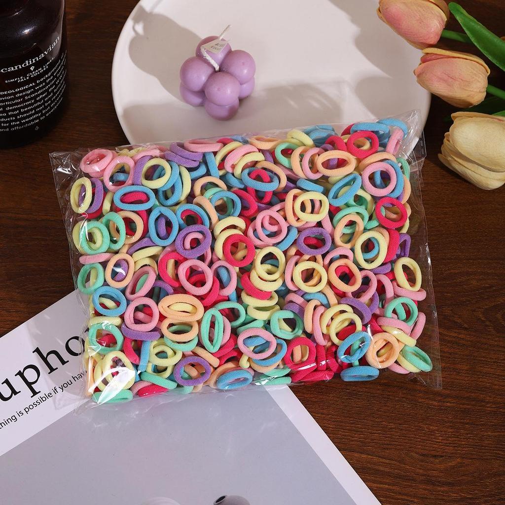500-Pack Hair-Friendly Elastic Bands for Girls & Babies
