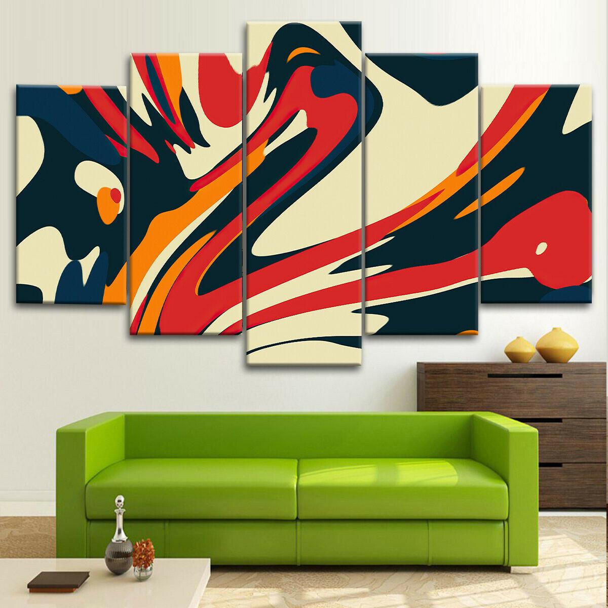 

5Pcs Grafitti Mix Colorful Design 5 Piece Canvas Wall Art Fantasy Print Home Decor 5 Pieces Paintings HD Print Pictures 5 Panel