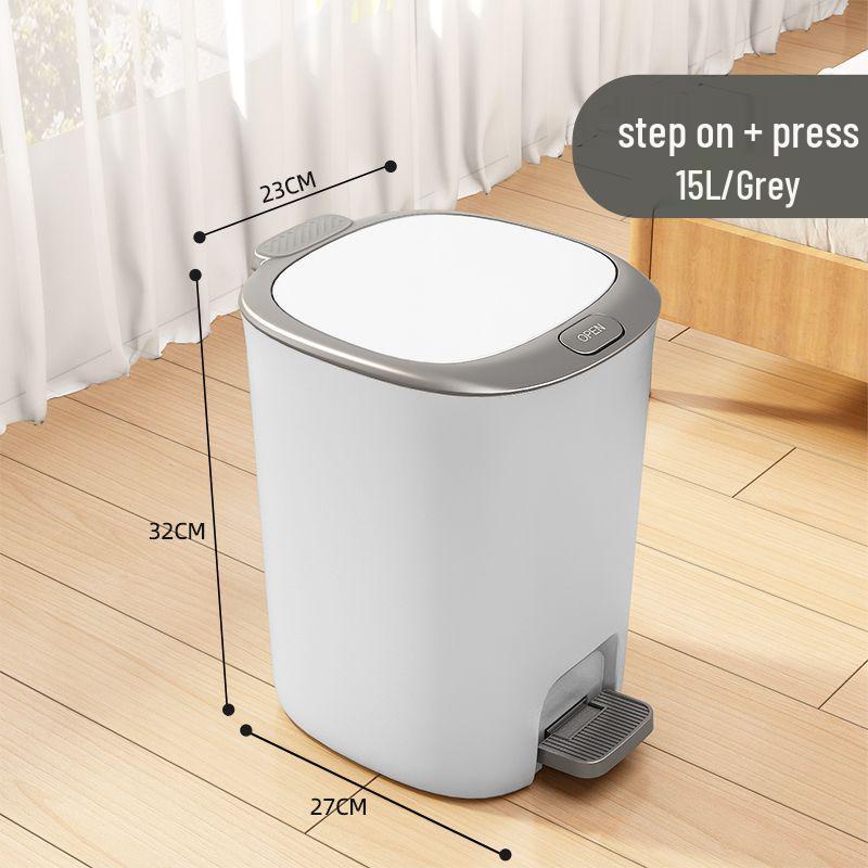 Extra-Large Odor-Proof Foot Pedal Trash Can 2025 - Perfect for Bathroom, Kitchen, Bedroom, or Living Room