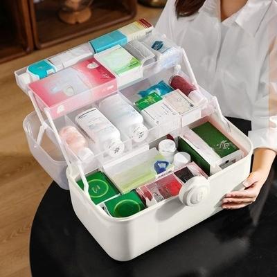 Large Capacity Multi-layer Medicine Storage Box, Household Medicine Storage Box, Portable First Aid Kit, Detachable Medicine Box