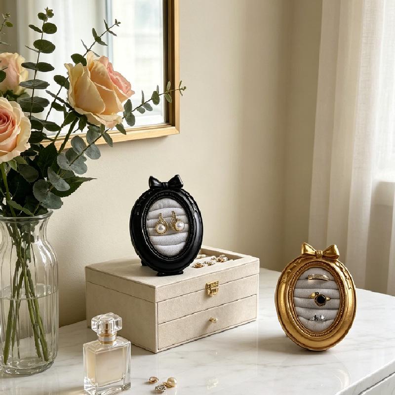 European Vintage Jewelry Stand & Photo Frame Ring Holder Display Prop
