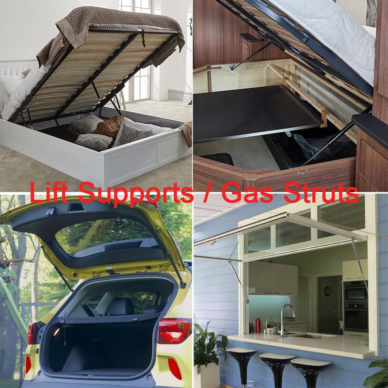 2pcs 500N 30/35/40/45/50/55cm Gas Strut Bars Lift Supports Gas Spring for Tool Box RV Bed Car Caravans Door Windows Boat Bus