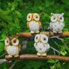 Mini figurine de hibou en résine, ornement miniature pour terrarium, bonsaï, micro-paysage, jardin féérique, décoration de gâteau