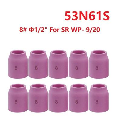 10pcs Ceramic Gas Lens Cup 53N61S #8 1/2" TIG Welding Torch WP-9/20 WP-17/18/26