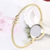 Fashion Women No Scale Round Dial Alloy Wire Band Bangle Quartz Wrist Watch