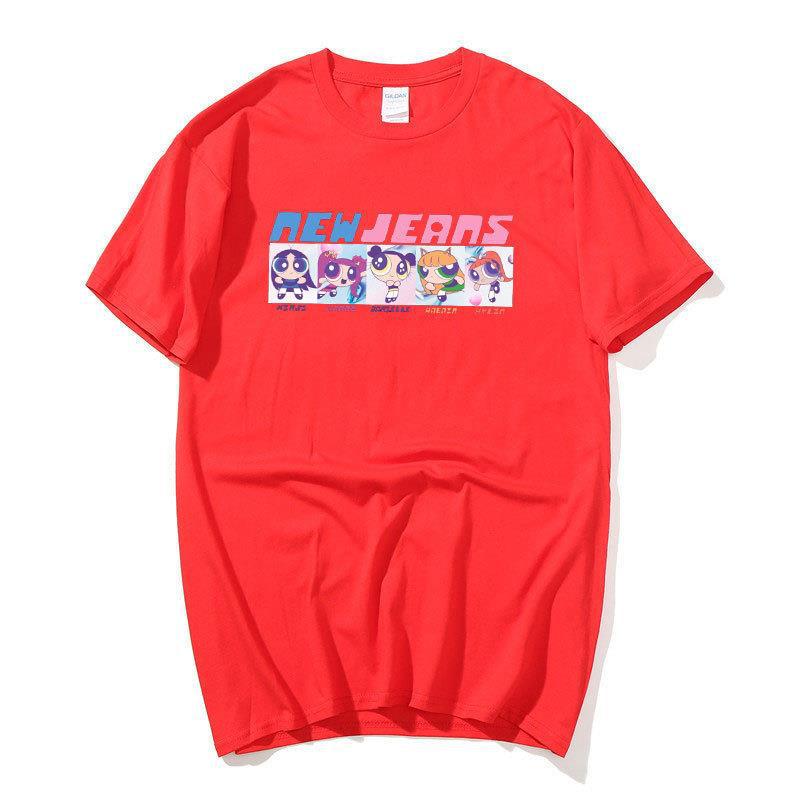 Newjeans Get Up Around Harajuku Printed Fashion Men'S And Women'S T-Shirts Top Short Sleeves