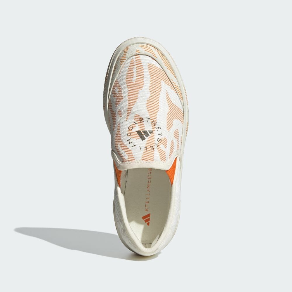 Adidas ADIDAS BY STELLA MCCARTNEY COURT SLIP-ON Off White Sneakers by Stella McCartney Unisex IF2186 Off White / Unity Orange / Trace Olive