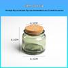 Transparent Green Tea Scented Candle Holder with Cork Lid - High-Temperature Resistant Glass