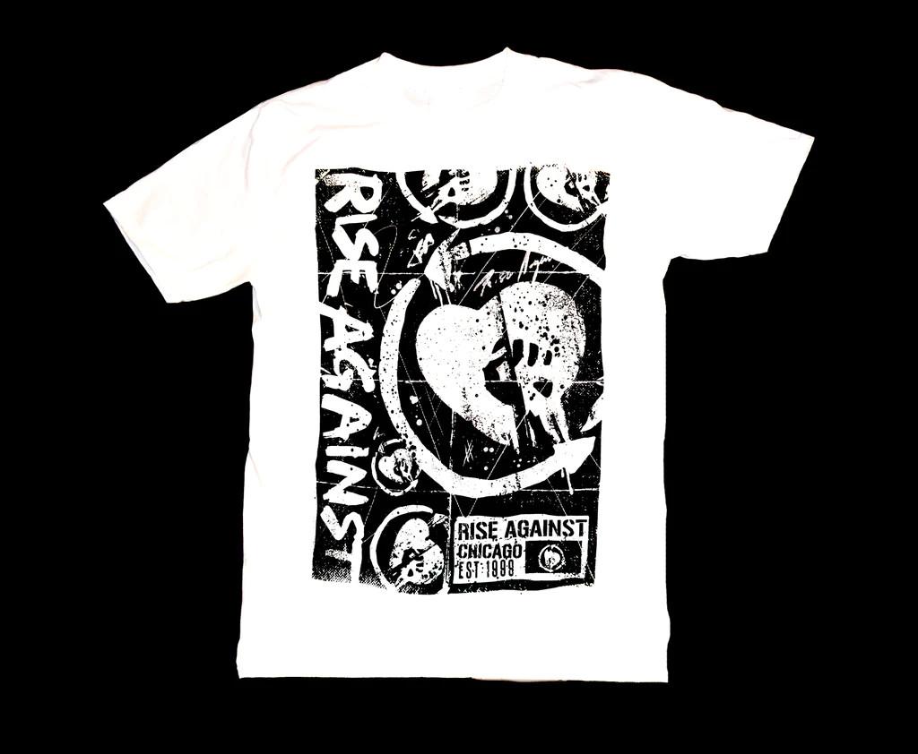 Rise Against Retro 1988 Chicago Shirt Short Sleeve White Unisex S-2345XL IM1268 S разноцветный