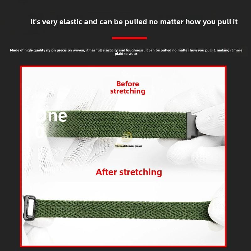 18mm Quick-release Strap For Casio DW-291H/DW-290 W-218H/W-219H Knitted Nylon Canvas Watch Band Men's Magnetic Clasp Wrist Band