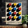 Colorful Bauhaus Exhibition Geometric Cartoon Tapestry Bohemian Wall Tapestries Mandala Wall Hanging Sheets