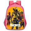 FORTNITE Cartoon Student Mochila Backpack, Dual Zipper Pockets, Lightweight Durable 16 Inch Kids Bag, for Boys & Girls Ages 6-12