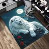 Lion Moon Pattern Area Rug, Office Carpet Indoor Outdoor Entrance Doormat, Non-Slip Soft And Comfortable, Living Room, C122011