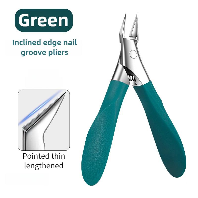 Stainless Steel Ingrown Toenail Clipper - Pointed Precision Blade, Thick and Hard Nail Compatible, Pedicure Tool for Long-Lastin