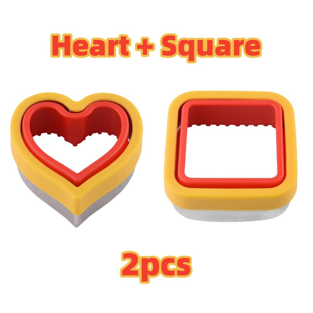 Stainless Steel Sandwich Cutting Mold with Hand Guard Multi-purpose Toast Fruit Cutter Mould for Lunch Box Decor Baking Tools