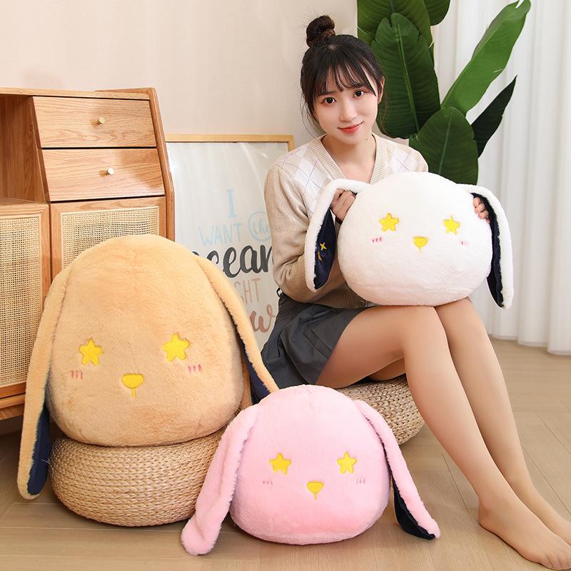 Cute Starry Sky Rabbit Dumpling Throw Pillow Large Bunny Plush Doll Lazy Bed Big Pillow Girl Sleeping Doll