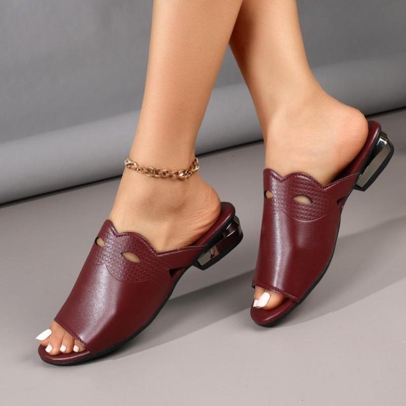 Low Heel Pointed-toe Women's Shoes - New Style Flat Heel Large Size Sandals and Slippers Devotion