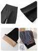 Autumn Winter Rabbit Fleece Sharkskin Micro Flared Pants Leggings Women Elastic High Waist Slim Warm Horseshoe Pants