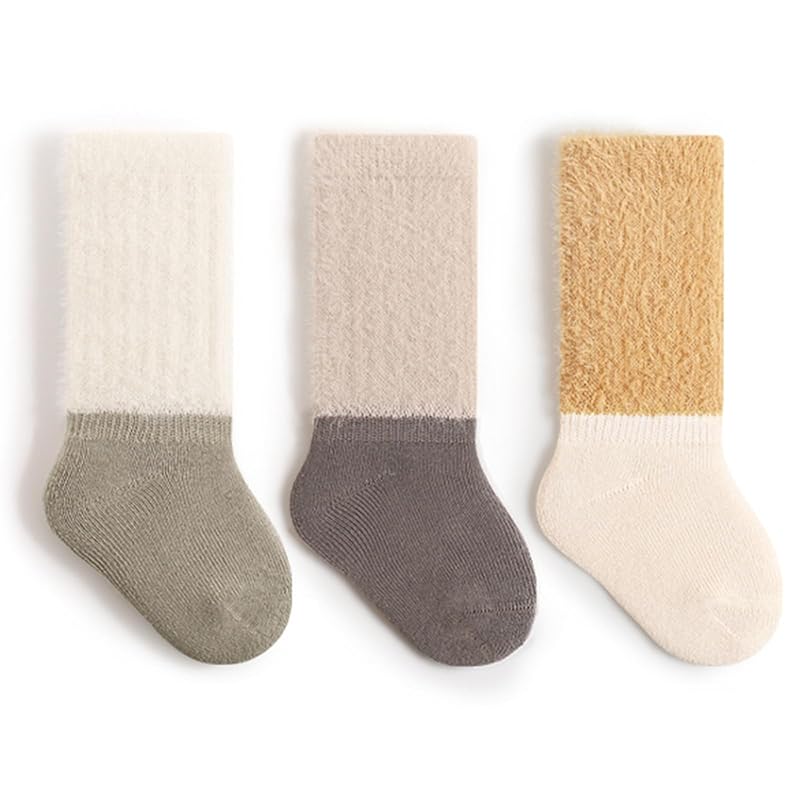 

[HAYAHARU] baby socks Warm and cold protection baby socks cute newborn socks cotton soft autumn winter Thick colorful kids socks kids socks room socks