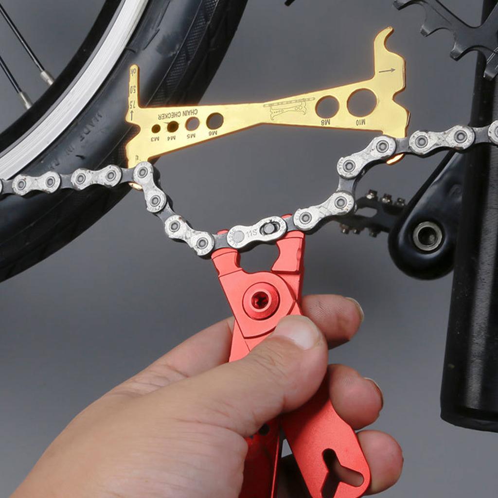 1/2pcs Chain Wear Indicators Checker Bicycles Chain Repair Tool Measuring Ruler Cycling Chain Gauge Measurement Ruler