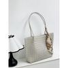 2026 New Leather Women's Bag Woven Tote Bucket Bag Shopping Bag Large Capacity Shoulder Lower Bag
