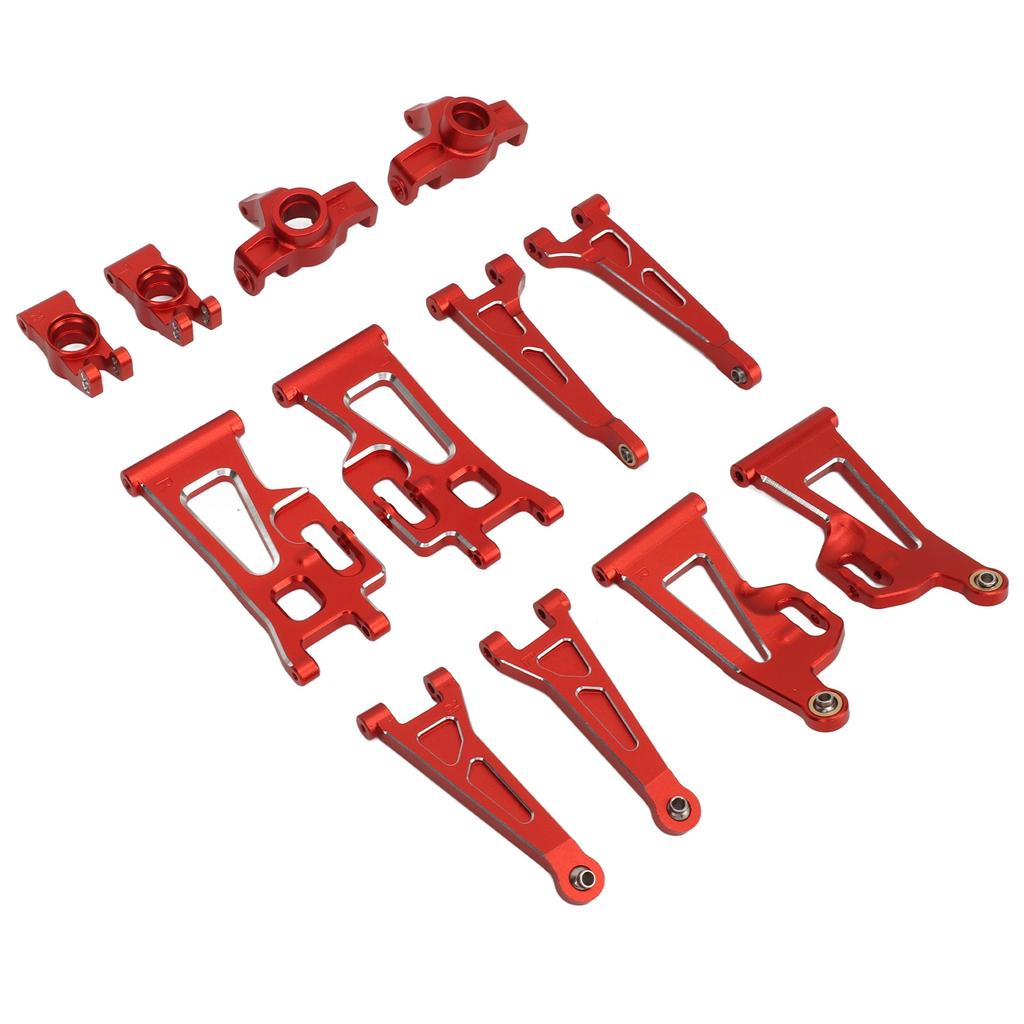 RC Car Suspension Arm Aluminum Alloy Front Rear Suspension Arm Steering Cup Rear Axle Holder Set Upgraded Parts for MJX 14210 14209 1Celsius14 RC Car