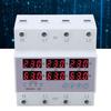 3 Phase DIN Rail Voltmeter Ammeter Automatic Overvoltage Overcurrent Protector AC 390‑500V Voltage and Current Protector