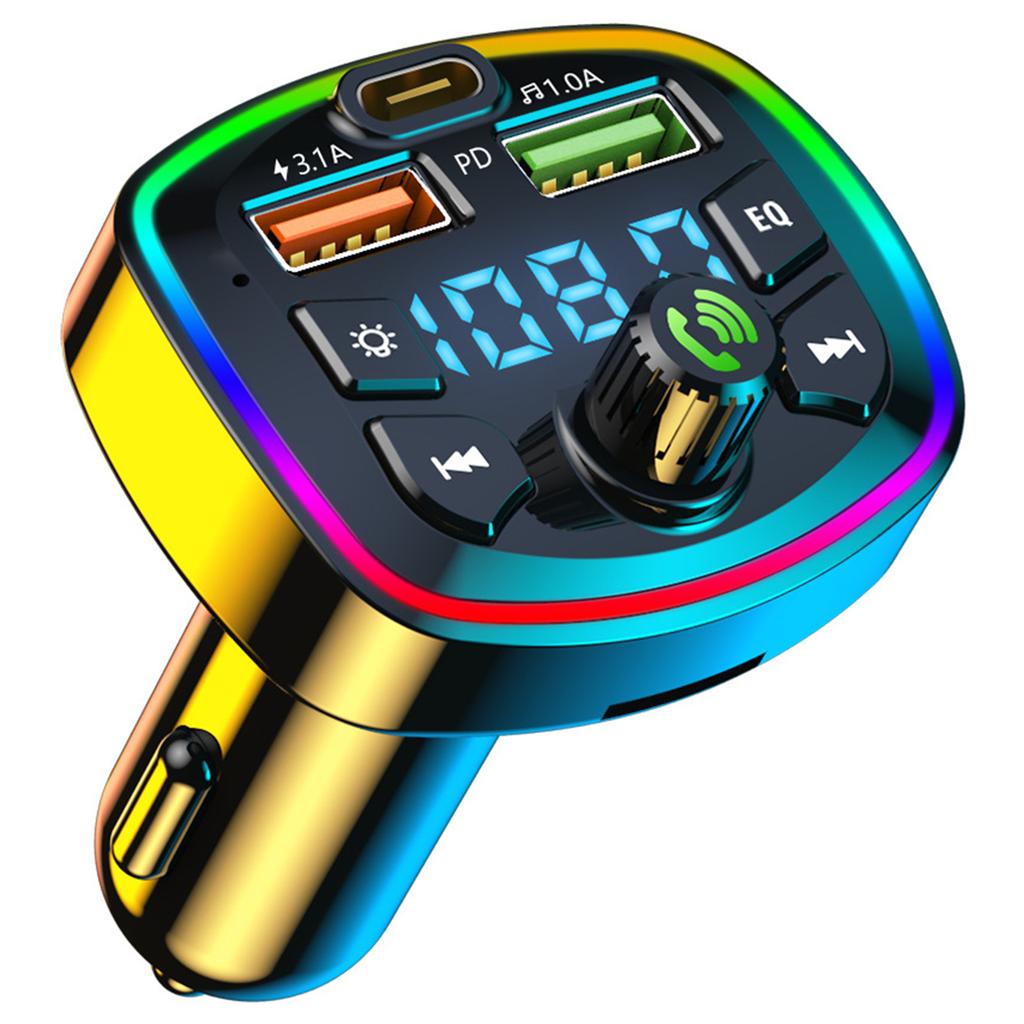 FM Transmitter Car Bluetooth-compatible 5.0 Audio Receiver MP3 Player Dual USB Fast Charging Handsfree Wireless Car Charger