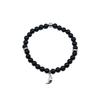 Aphrose Sea Otter Face Pendant Gemstone Bracelet (Black)