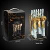 Gold Ceramic Handle 24-Piece Western Cutlery Set